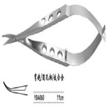 金鍾角膜剪  YBA060 彎鈍 刃長(zhang)12 圓孔柄（钛）